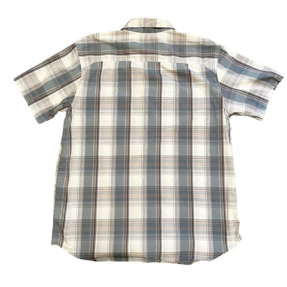 Columbia Button Down Shirt Men’s Size Large Blue Plaid Short Sleeve Casual - Picture 7 of 8